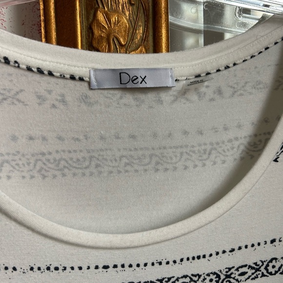 Dex White Short Sleeve Tee with Soft Fabric and Relaxed Fit L - Picture 2 of 16